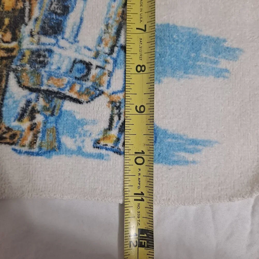 Vintage Star Wars Washcloth R2D2 C3-PO Movie 1970s Cutter 12 x 11 Pop Culture
